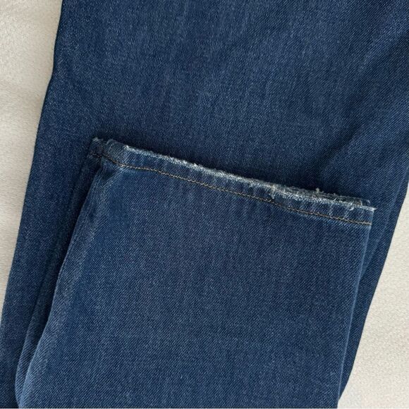 Madewell Baggy Straight High Rise Jeans in Dark Worn Indigo Wash Size 23 NH643 - Picture 10 of 13